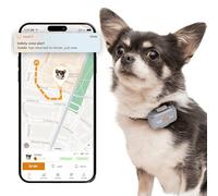 Pawfit Localizzatore GPS Lite per cani di piccola taglia 4 g | monitoraggio in tempo reale | monitoraggio dell'attività | cronologia delle posizioni | portata illimitata | Semplicemente bianco