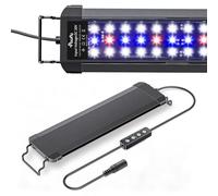 Pawfly 11 W LED per Acquario 30-45 cm, Luce Estraibile con Spettro Completo (Bianco/Blu/Rosso), Modalità Giorno/Notte, Timer Auto On/Off, Luminosità Regolabile