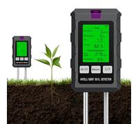 Pawfly 6 in 1 Tester del Suolo per Fertilità, Umidità, pH e Temperatura - Digitale per Piante, Funzionamento a Batteria (Non Incluse)