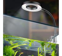Pawfly 6 W LED Luce dell'acquario per vasche da 3,8 a 38 L Clip On Fish Tank Light Lampada dell'acquario mobile USB con spettro completo luci dimmerabili bianco blu rosso verde con timer
