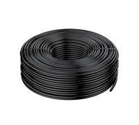 Pawfly 61 M Tubazione per Irrigazione a Goccia, 4-6 mm Tubo di Distribuzione per Impianti, Linea in PVC nero Micro, Rotolo per Giardino, Componente per Irrigazione