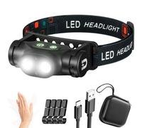 Pawfly Frontale LED Ricaricabile Super Luminosa 4 Modalità, Sensore e Magnete, IPX4 Leggera Impermeabile Mini Luce Frontale per Jogging Campeggio Pesca [Classe Energetica A+++]