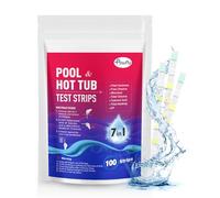 Pawfly Strisce reattive per piscina 7 in 1, Pool Spa e Hot Tub, 100 strisce veloci e precise, kit test dell'acqua della piscina per cloro senza pH, durezza totale del cloro, acido bromocianurico e