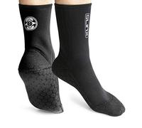 PAWHITS - Calze in neoprene per muta, 3 mm, unisex, calze termiche antiscivolo per immersioni, snorkeling, nuoto, surf, vela kayak, Unisex - Adulto, Nero, L