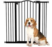 PawHut Cancelletto per Cani Estensibile e Regolabile 74-100 cm Alto 94 cm Nero