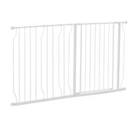 PawHut Cancelletto di Sicurezza per Cani Estensibile 75-145x76 cm Bianco