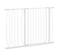 PawHut Cancelletto di Sicurezza per Cani Estensibile in Acciaio e ABS Nero