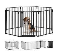 PawHut Cancellino per Cani Pieghevole Sezioni Blocco e Chiusura Automatica