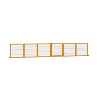 PawHut Cancelletto per Cani Piccola/Media 6 pannelli pieghevoli Legno e Acciaio 432x36x70 Giallo