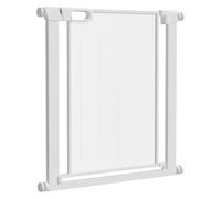 PawHut Cancelletto per Cani Estensibile a Pressione Chiusura Automatica Grigio