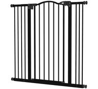 PawHut Cancelletto per Cani Estensibile e Regolabile 74-100 cm Alto 94 cm Nero