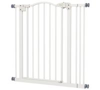 PawHut Cancelletto per Cani Estensibile e Regolabile 74-100 cm Bianco