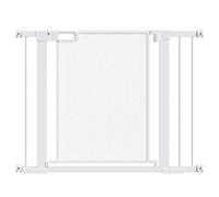 PawHut Cancellino per Cani Estensibile a Pressione, Cancelletto di Sicurezza con Chiusura Automatica per Spazi da 75-103cm, Bianco