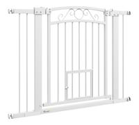 PawHut Cancelletto per Cani Regolabile con Estensioni Bianco