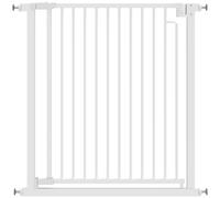 PawHut Cancelletto per Scale, Cancello di Protezione senza Forare con Chiusura Automatica, 76-80x76 cm, Bianco Aosom Italy