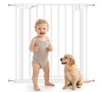 PawHut Cancellino di Sicurezza per Bambini e Animali 76-103x76 cm, Bianco
