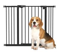 PawHut Cancellino per Cani 2 Estensioni Larghezza Regolabile 100 cm Nero