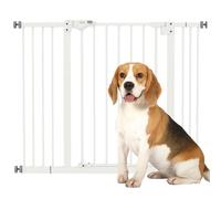 PawHut Cancellino per Cani 2 Estensioni Larghezza Regolabile 100cm Bianco