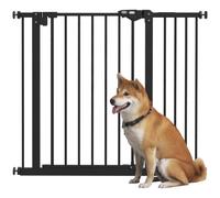 PawHut Cancellino per Cani 2 Estensioni Larghezza Regolabile 94 cm Nero