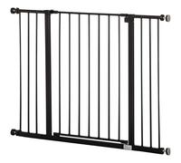 PawHut Cancellino per Cani di Sicurezza Estensibile da 76-107cm Montaggio a Pressione, Metallo e Plastica, Nero