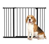 PawHut Cancellino per Cani di Sicurezza Estensibile da 76-107cm Montaggio a Pressione, Metallo e Plastica, Nero