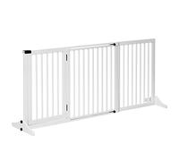 PawHut Cancellino per Cani Medio-Piccola 113-166x36x71cm Bianco
