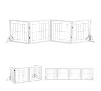 PawHut Cancellino per Cani Pieghevole 4 Pannelli 280x70 cm Bianco