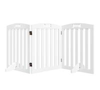 PawHut Cancellino per Cani Pieghevole a 3 Pannelli 155x30x61 cm Bianco