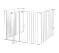 PawHut Cancellino per Cani Pieghevole a 6 Pannelli in Acciaio e Plastica