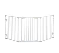 PawHut Cancellino per Cani Pieghevole e Modulabile a 3 Pannelli 180x74.5cm Nero