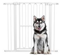 PawHut Cancello per scale 94cm senza foratura 76-104cm per cani bianco