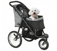 PawHut Carrello jogging pieghevole per cani piccoli e gatti 10 kg grigio