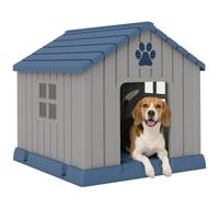 PawHut Casetta per Cani Taglia Media da Esterno Impermeabile con Base Rialzata