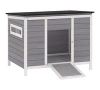 PawHut Casetta per Conigli con Tetto Apribile e Rampa, Legno