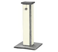 PawHut cat raschietto altezza 81 cm con palo in Sisal e palla appesa Gray 41x41x81 cm