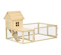 PawHut Conigliera per Interno a 3 Porte con Vassoio Estraibile e Area Interna