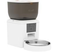 PawHut Distributore Automatico Cibo 4L per Gatti e Cani, con WiFi 2,4G, App Controllo con Telecamera, Ciotola, Bianco Aosom Italy