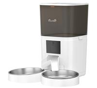 PawHut Distributore Automatico Cibo Gatti 6L WiFi 2.4G, App Controllo, 2 Ciotole