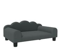 PawHut Divano per Cani con Braccioli di Supporto, in Legno e Tessuto French Terry, 66x42x28.5 cm, Grigio Scuro Aosom Italy