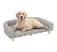 PawHut Divano per Cani di Taglia Grande con Cuscino Sfoderabile Grigio