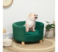 PawHut Divano per cani Divano per cani Fodera lavabile Divano per animali con schienale e gambe in legno Divano per gatti