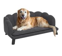 PawHut Divano per Cani Taglia Medio-Grande max.25kg Sfoderabile Lavabile Grigio