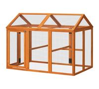 PawHut Gabbia per Galline all'Aperto in Legno 140x88.5x106 cm