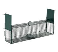 PawHut Gabbia Trappola per Ratti e Topi con Doppia Porta 100x25x28cm