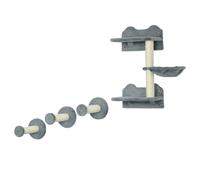 PawHut Gradini da arrampicata con Scala, tiragraffi e amaca per gatti, 40x28x73 cm, grigio e crema Aosom Italy