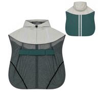 PawHut Impermeabile per Cani con Cappuccio e Strisce Riflettenti, L, Verde
