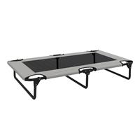 PawHut Letto per Cani Grandi Pieghevole con Tessuto a Rete da Interno ed Esterno, 107x61x20 cm, Grigio Chiaro Aosom Italy