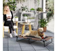 PawHut Letto per Cani Rialzato Pieghevole con Tessuto a Rete, Brandina per Cani Grandi da Interno ed Esterno, 107x61x20 cm Descrizione:Il letto rialzato per cani PawHut garantisce un grande comfort al