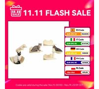 Pawhut Mensola da arrampicata per gatti a parete con piattaforme nido per amaca Beige