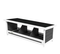 PawHut Nido per Galline Ovaiole a 3 Posti con Tetto in Bitume 95x37x34 cm Grigio